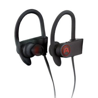 Argom Ultimate Sound FLEX Wireless BT Sweat Proof -  Integrated Controls - 10 HOURS PLAYTIME-  Flat Cable - Black