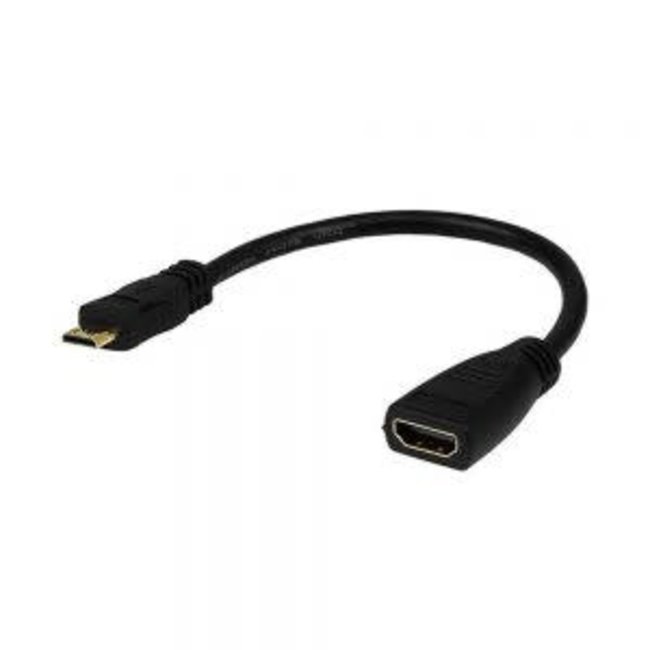 Argom Mini HDMI to HDMI Cable Adapter M/F -  6" inch