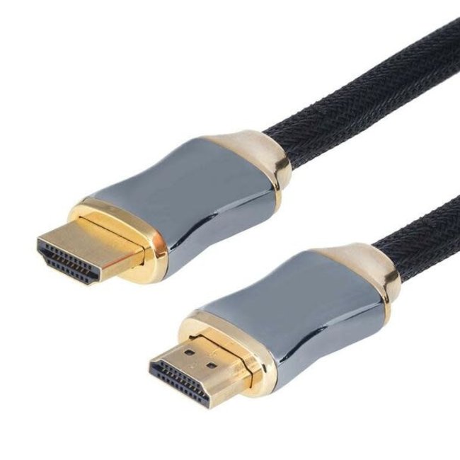 Argom HDMI/HDMI Cable M/M Braided Cable and  Metal Shell PREMIUM  - 10ft
