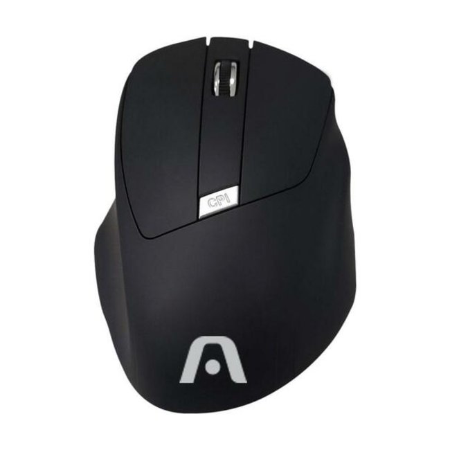 Argom Maxi Ergonomic Wireless Optical Mouse Rubber  2.4GHz  800/1600 dpi Black