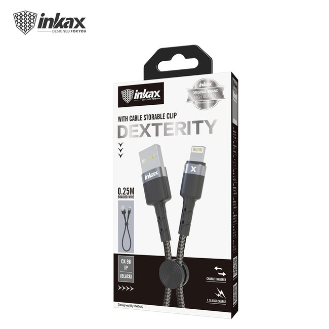 inkax Inkax Dexterity with Cable Storable Clip Micro Black