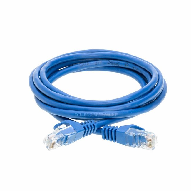 Techy QVS CAT5e/RJ45 Enhanced Performance Ethernet Patch Cord 3-Pack Blue