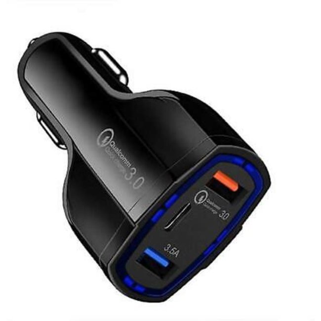 Techy PD 3.0 Quick Car Charger 3 Ports