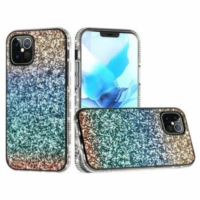 For Apple For Apple iPhone 13 Decorative Glitter with Diamond All Around Hybrid
