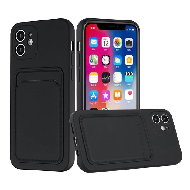 For Apple For Apple iPhone 13 Pro Max CASE Thick TPU Card Holder (2) with Camera Protection