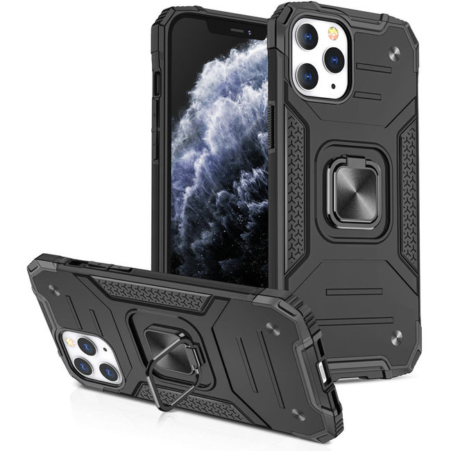 For Apple For Apple iPhone 11 (XI 6.1) Robust Magnetic Kickstand Hybrid Case Cover