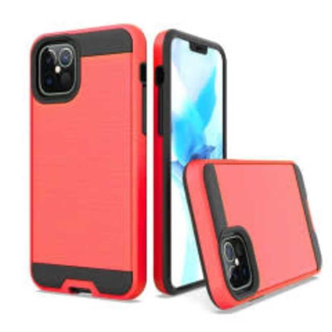 For Apple For Apple iPhone 13 Pro Brushed Metallic Design Hybrid Case Cover