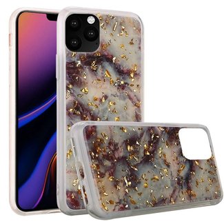 For Apple For Apple iPhone 11 Pro Max 6.5 Marble Glitter Case