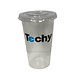 Techy Techy Clear Cups With Lids Disposable 16 oz
