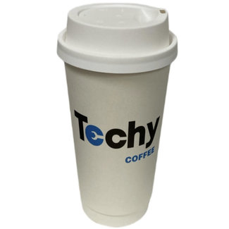 Techy Techy Coffee Cups With Lids Disposable 16 oz