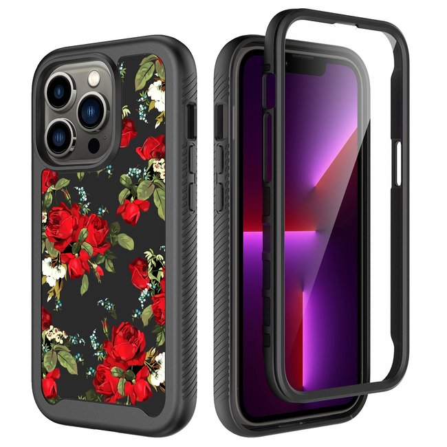 For Apple For Apple iPhone 13 / iPhone 14 6.1" Exotic ShockProof Design Hybrid Case Cover