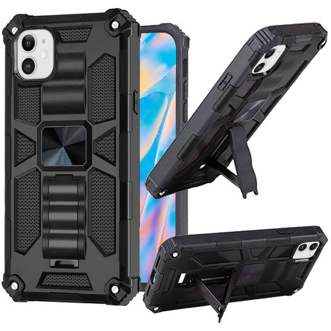 For Apple For Apple iPhone 14 6.1" Machine Magnetic Kickstand Case Cover