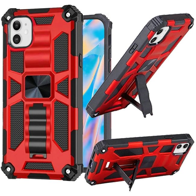 For Apple For Apple iPhone 13 / iPhone 14 6.1" Machine Magnetic Kickstand Case Cover