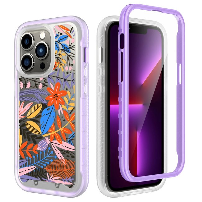 For Apple For Apple iPhone 14 PRO 6.1" Exotic ShockProof Design Hybrid Case Cover