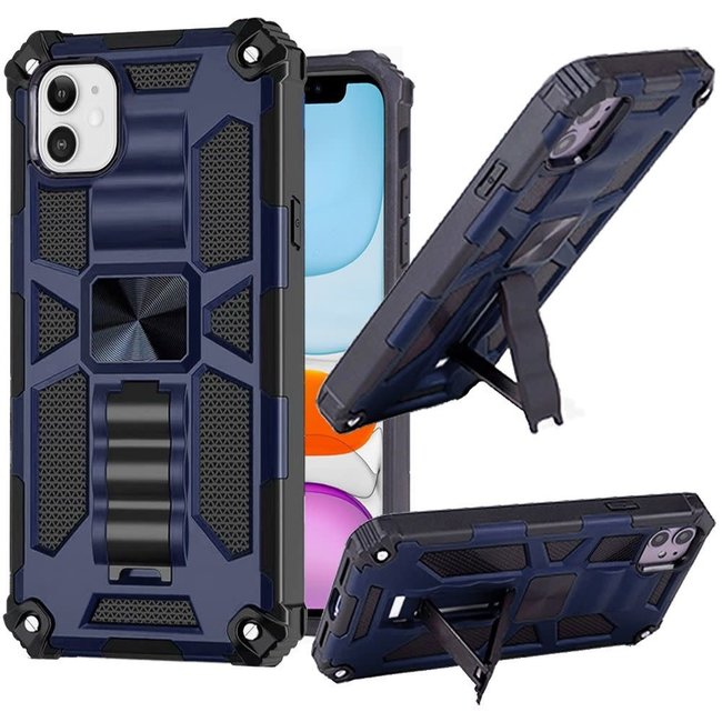For Apple For Apple iPhone 14 PRO MAX 6.7" Machine Magnetic Kickstand Case Cover