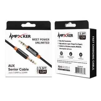 Ampxker AUX CABLE Jack 3.5mm to 3.5mm - 3.3FT/1M