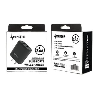 Ampxker 2 Ports USB WALL Adapter - 2.4A