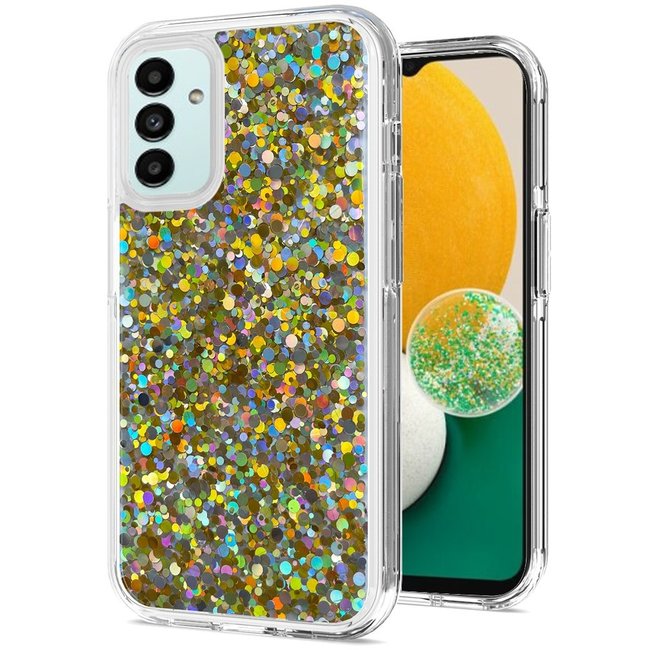 For Samsung For Samsung Galaxy A13 5G Bling Glitter Chips Epoxy Hybrid Case Cover