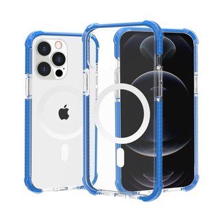 For Apple For Apple iPhone 14 Plus 6.7 Acrylic Magnetic Circle Tough 2.5mm Transparent ShockProof Hybrid