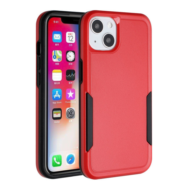 For Apple For Apple iPhone 14 PRO MAX 6.7" Tough Strong Dual Layer Flat Hybrid Case Cover
