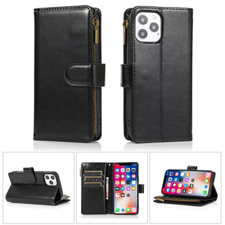 For Apple For Apple iPhone 13 / iPhone 14 6.1" Luxury Wallet Card ID Zipper Money Holder Case Cover