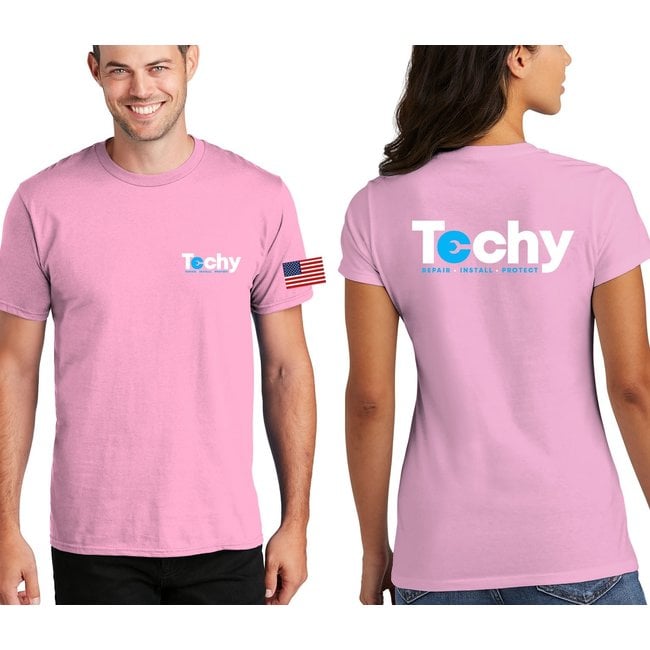 Techy Techy Mens Candy Pink T- Shirt