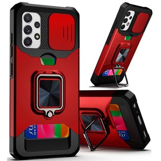 For Samsung For Samsung Galaxy A23 5G Multi-Functional Card Magnetic Ring Stand Hybrid Camera Case Cover