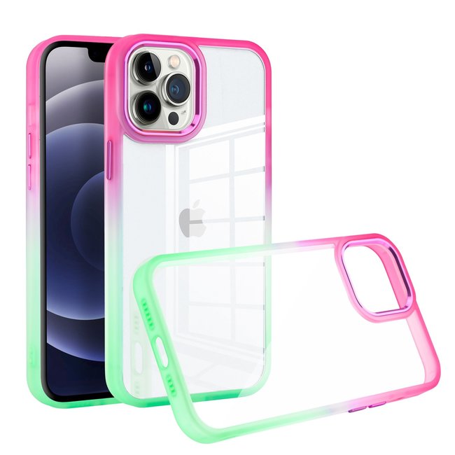 For Apple For Apple iPhone 13 Pro Max Radiant Two Tone Transparent Thick Hybrid Case Cover