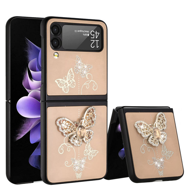 For Samsung For Samsung Galaxy Z Flip 4 SPLENDID Diamond Glitter Ornaments Engraving Case Cover