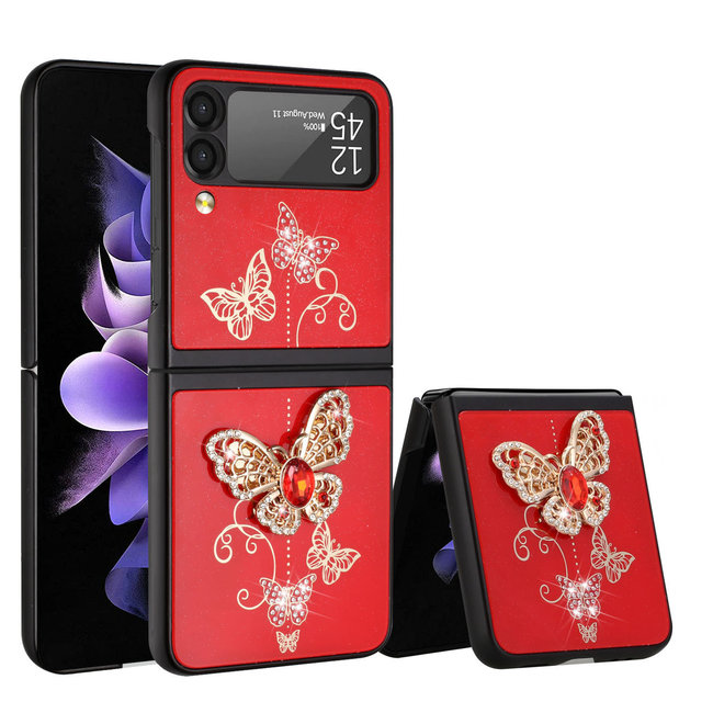 For Samsung For Samsung Galaxy Z Flip 4 SPLENDID Diamond Glitter Ornaments Engraving Case Cover