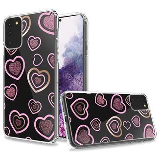 For Apple For Samsung Galaxy S30Plus Trendy Fashion Design Hybrid Case Cover Hearts