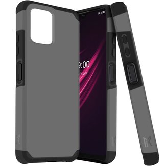 T-Mobile For Revvl 6 5G Tough Strong MetKase Hybrid (Magnet Mount Friendly) Case Cover