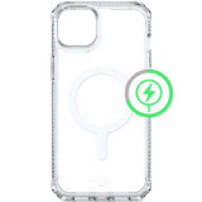 For Apple For Apple iPhone 14 Plus ItSkins Hybrid Clear Case with MagSafe Transparent