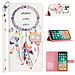 For Apple For Apple iPhone 14 PRO 6.1" Diamond Bling Design Wallet With Lanyard Cover Case - Dreams Come True