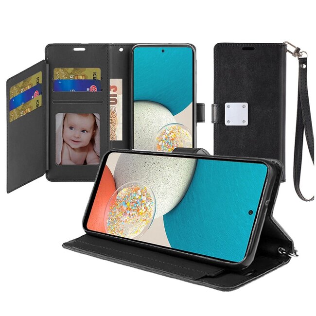 For Apple For Apple iPhone 14 PRO MAX 6.7" Wallet ID Card Holder Case Cover