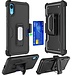 For Apple For Apple iPhone XR CARD Holster with Kickstand Clip Hybrid Case Cover