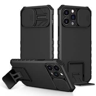 For Apple For Apple iPhone 13 Pro Max Easy Viewing Kickstand Camera Protection Hybrid Case Cover