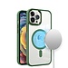 For Apple For Apple iPhone 14 PLUS Greatest Clear Acrylic Magnetic Circle ShockProof ToughThick Metal Button Hybrid