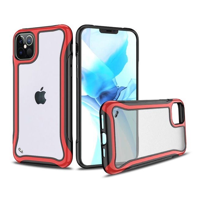 For Apple For Apple iPhone 12 & iPhone 12 Pro (Open Camera Hole) Tri Shield Tough Strong Hybrid Case Cover
