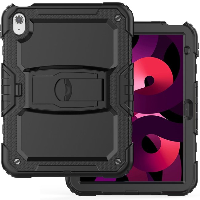 For Apple For Apple iPad A16 2025 / iPad 10th Gen 2022 Heavy Duty Full Body Rugged Tablet Kickstand Case Cover