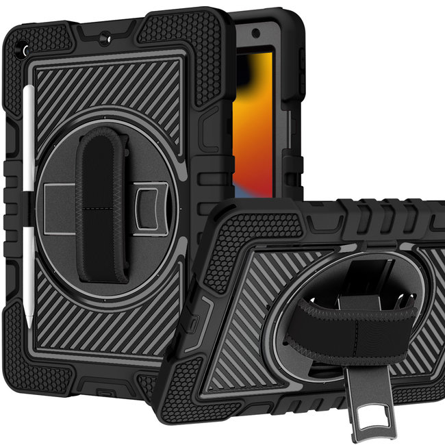 For Apple For Apple iPad A16 2025 / iPad 10th Gen 3in1 Multi-Functional Tablet Case for Hand, Shoulder, Pencil & Stand