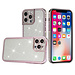 For Apple For Apple iPhone 13 Pro Max Chromed Edge Glitter Star TPU Thick Cover Case