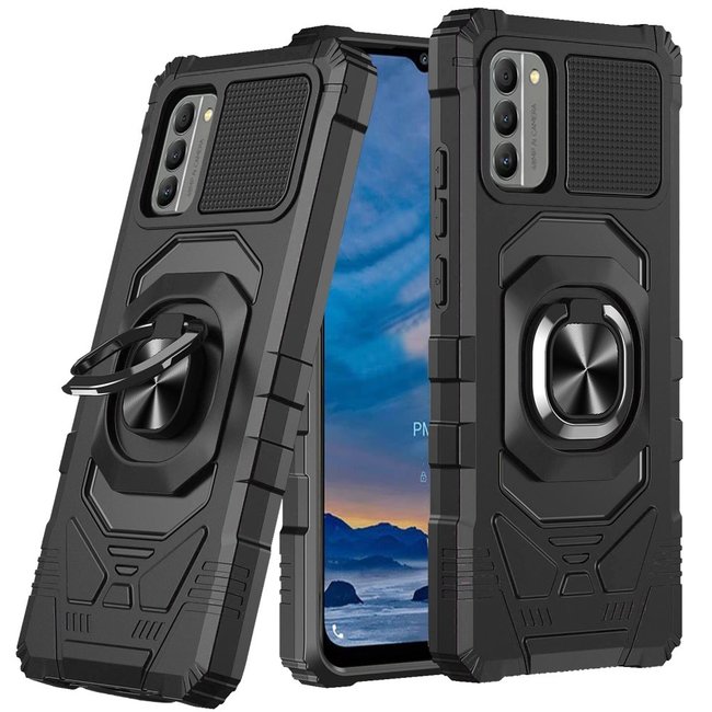 Nokia For Nokia G400 5g Robotic Hybrid with Magnetic Ring Stand Case Cover