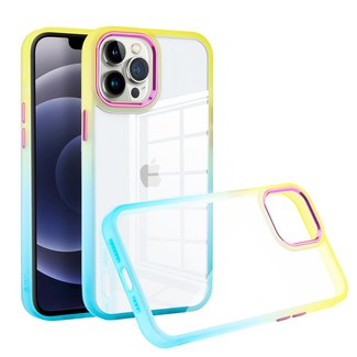For Apple For Apple iPhone 12 Pro Max 6.7 Radiant Two Tone Transparent Thick Hybrid Case Cover