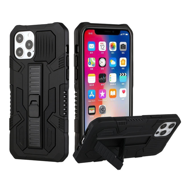 For Apple For Apple iPhone 12 Pro Max 6.7 Rocker Kickstand Tough Shockproof Hybrid Case Cover
