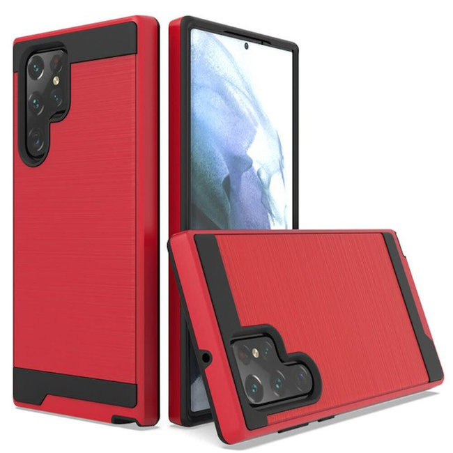 For Samsung For Samsung Galaxy S23 Plus Brushed Metallic Design Hybrid Case Cover