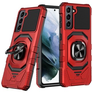 For Samsung For Samsung Galaxy S22 Ultra Robotic Hybrid with Magnetic Ring Stand Case Cover