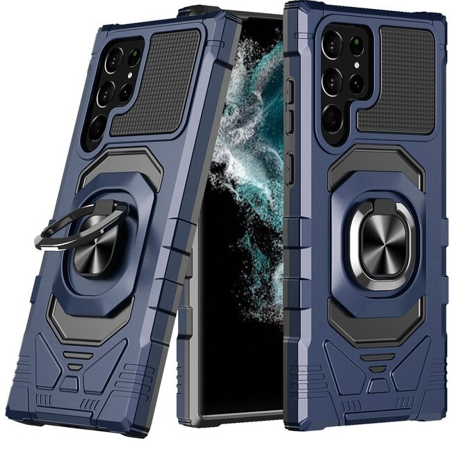 For Samsung For Samsung Galaxy S23 Plus Robotic Hybrid with Magnetic Ring Stand Case Cover