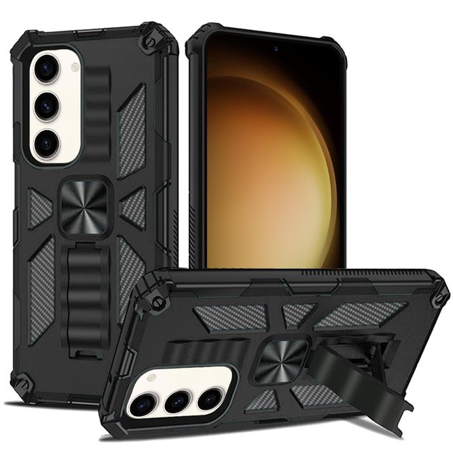 For Samsung For Samsung Galaxy S23 Ultra Rockstar Machine Magnet Mount Friendly Kickstand Case Cover
