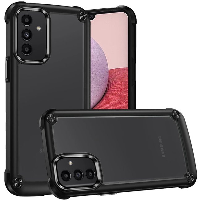 For Samsung For Samsung Galaxy A14 5G Ultimate CaseX Transparent Hybrid Case with Metal Buttons And Camera Edges